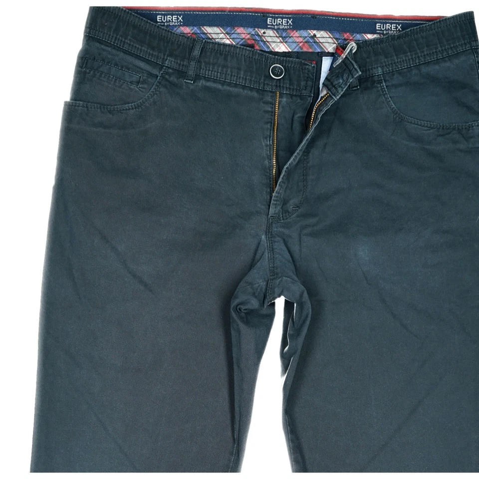 Eurex BRAX 54 L34 Jeans Hose d. Blau Herren 320 Stretch Straight Chino Stoff W38 - Bild 2 von 4