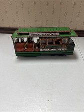 Vintage San Francisco Trolley Cable Car 504 Tin Litho Friction Works