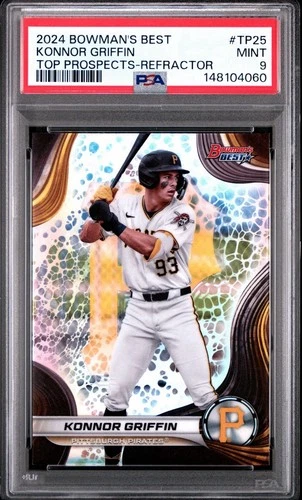 2024 Bowman'S Best Top Prospects #TP25 Konnor Griffin Refratctor PSA 9