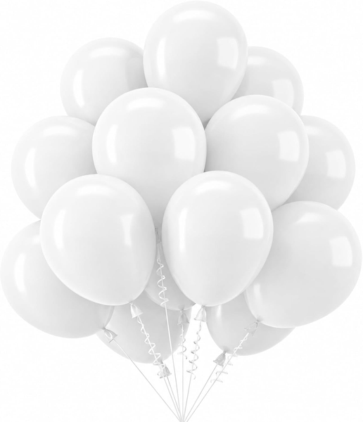 Luftballons Weiß 100 StüCk, 12 Zoll WeißE Luftballons Geburtstag Latex, Helium B-image