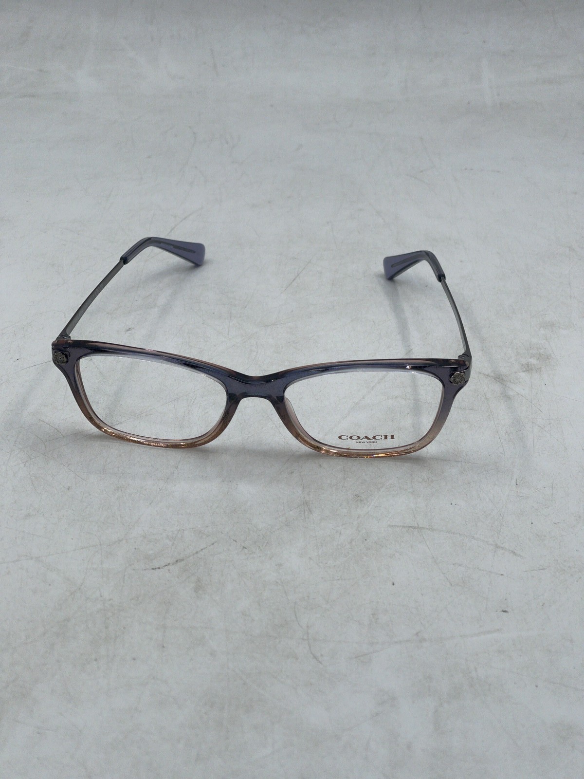 Coach Women's Pillow Eyeglasses Violet Pink Glitter Gradient With Demo Lens thumbnail 2