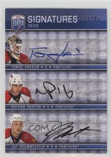 2008 Be a Player Trios Signatures 21/35 Jay Bouwmeester Nathan Horton Auto 11jd