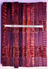 11 pcs 5/8" x 5/8" x 10" High figured Snakewood turnings