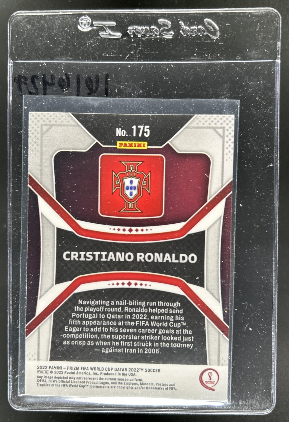 2022-23 Panini Prizm World Cup Cristiano Ronaldo #175 Portugal view 2