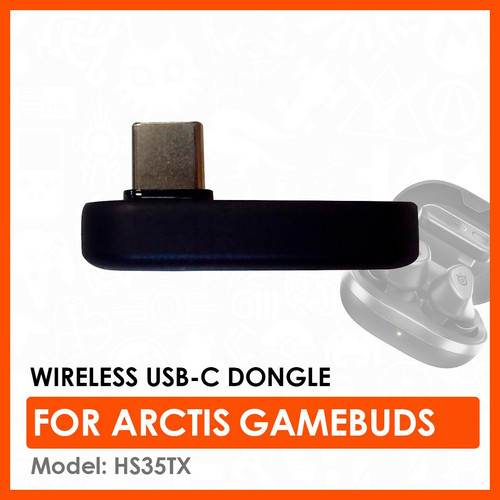 Genuine SteelSeries Arctis GameBuds USB-C Dongle Replacement | Black | HS35TX