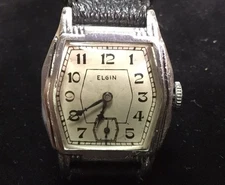 1936 ELGIN Grade 485 Model 1 Size 4/0 7J Mens Watch 29mm Works Great