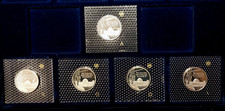 10 J. German Unity Silver 925 Proof 77.5g Set A-D-F-G-J 5 Coins 5x10 DM 2000 63.15 per troy oz