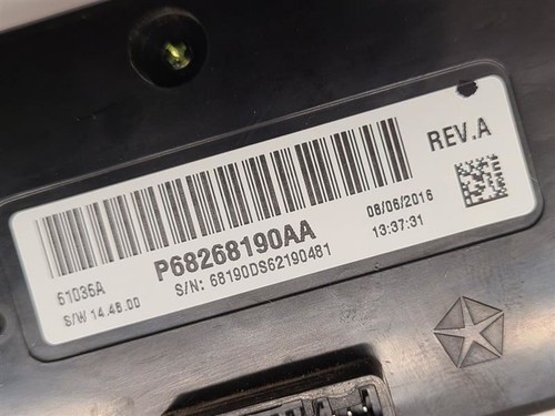 2015-2023 Dodge Ram 1500 Ac Heater Climate Control Temperature 68268190AA - Picture 7 of 12
