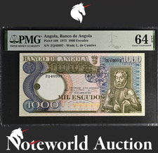 Angola Banco de Angola 1000 Escudos 1973 P 108 UNC PMG 64 EPQ NR No Reserve