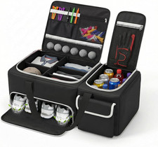 Golf Trunk Organizer, 2-Layer Car Trunk Locker with Ventilated Shoe Compartment