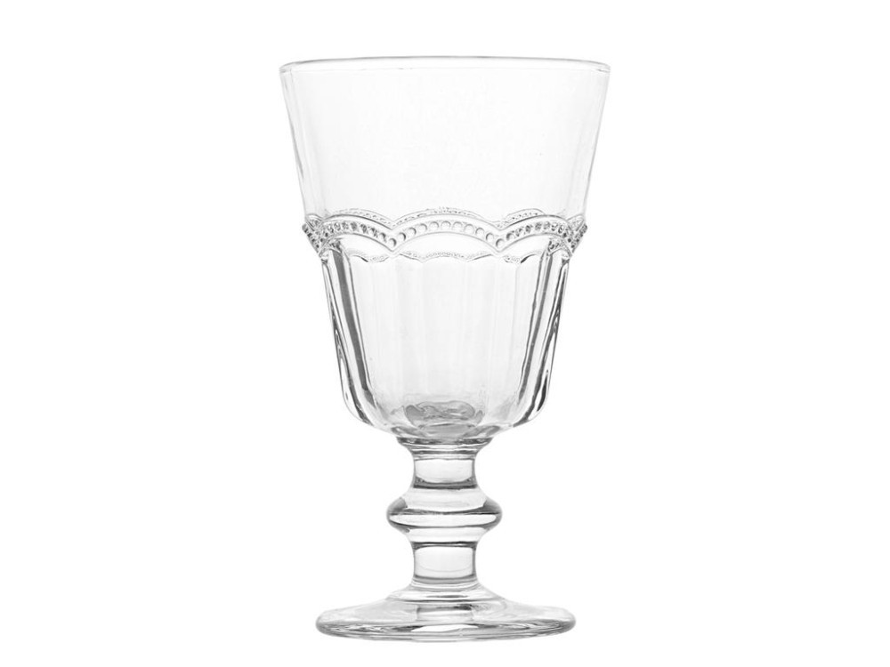 4 Flamingo Transparent Glass Goblets Cl18 349 H&H