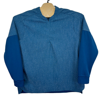 Adidas ID Sweatshirt Herren Pullover XL Blau Rundhals Drop Shoulders Half...