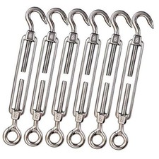 M6 Hook & Eye/C to O Turnbuckle 304 Stainless Steel, Hardware Kit for Wire