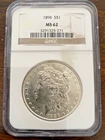 1896  Morgan Silver Dollar $1 - NGC MS 62