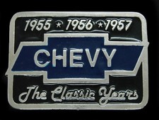 UC09141 NOS VINTAGE 1970s  CHEVY THE CLASSIC YEARS 1955-1957  BELT BUCKLE