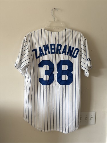 Majestic MLB Chicago Cubs Camiseta de Béisbol a Rayas Carlos Zambrano Años 2000 Talla M - Imagen 5 de 5
