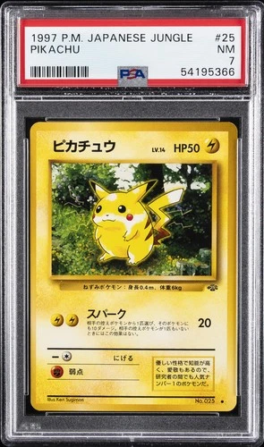 1997 POKEMON JAPANESE JUNGLE #25 PIKACHU PSA 7