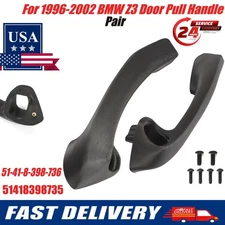 For 96-02 BMW Z3 Interior Door LEFT &RIGHT Pull Handle #51418398736 Pair Black