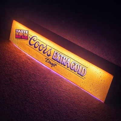 Vintage 90s Coors Beer Brand Extra Gold Pool Table Hanging Bar
