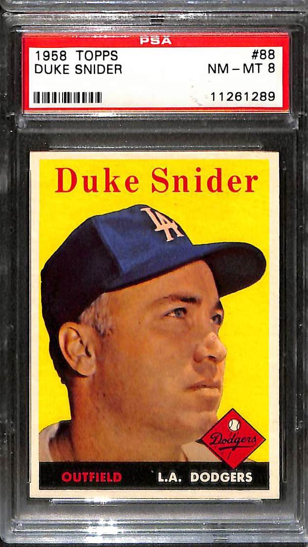 1958 TOPPS #88 Duke Snider PSA 8 NM-MT 11261289 