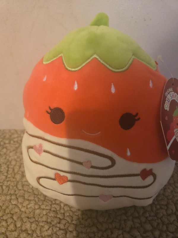 Squishmallow 8" Scarlet Chocolate Covered Strawberry Valentine 2023 Plush NWT