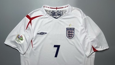 ENGLAND UMBRO 2006 WORLD CUP FOOTBALL SOCCER HOME JERSEY #7
