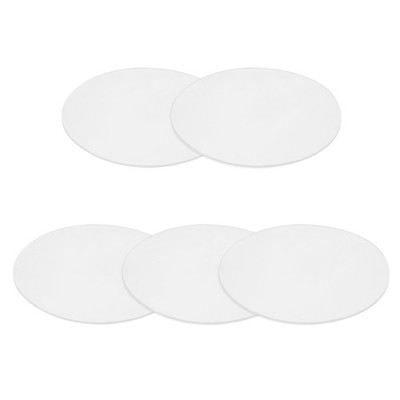 5 pcs round silicone rubber sheet 100mm x 2mm, translucent for general use
