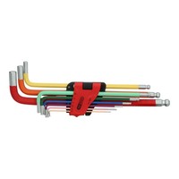 Ks Tools Kugelkopf-Innensechskant-WinkelstiftschlüSsel-Satz Extra Lang 9-Tlg
