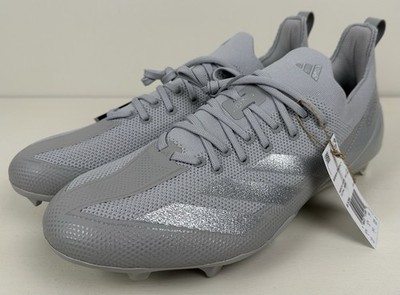 adidas Adizero Electric + Mens Size 13 Football Cleats Metallic Silver Grey NEW