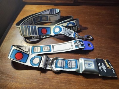 Buckle Down R2D2 Dog Collar 18-32'' And 6 Ft Leash