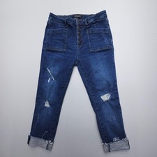 Judy Blue Skinny Fit Jeans Womens 11 / 30 Dark Wash Blue Stretch Button Fly