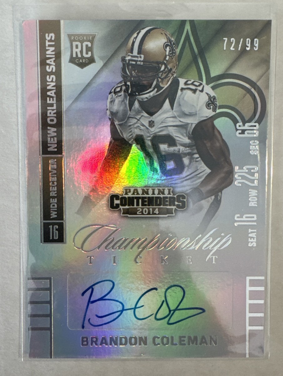 2014 Panini Contenders Championship Ticket /99 Brandon Coleman