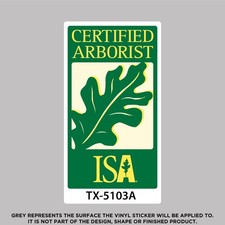 ISA Certified Arborists With License Number, High Quality Vinyl Sticker
