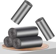 Small Trash Bag, 2 to 2.6 Gallon / 10 Liter Dark Gray Garbage Bags, 100 Count