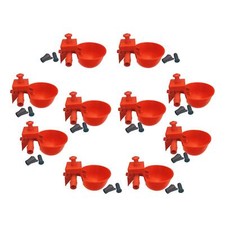 10Pcs Chicken Drink Quail Waterer Bowls Bird Automatic