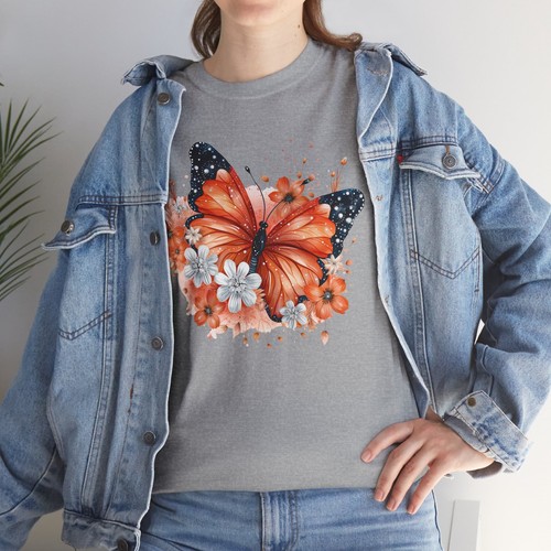 Butterfly Graphic Tee Women’s Aesthetic Oversized T-Shirt Trendy Retro Cute - Picture 28 of 85