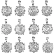 Sterling Silver ZODIAC Sign Charm / Pendant, Made in USA