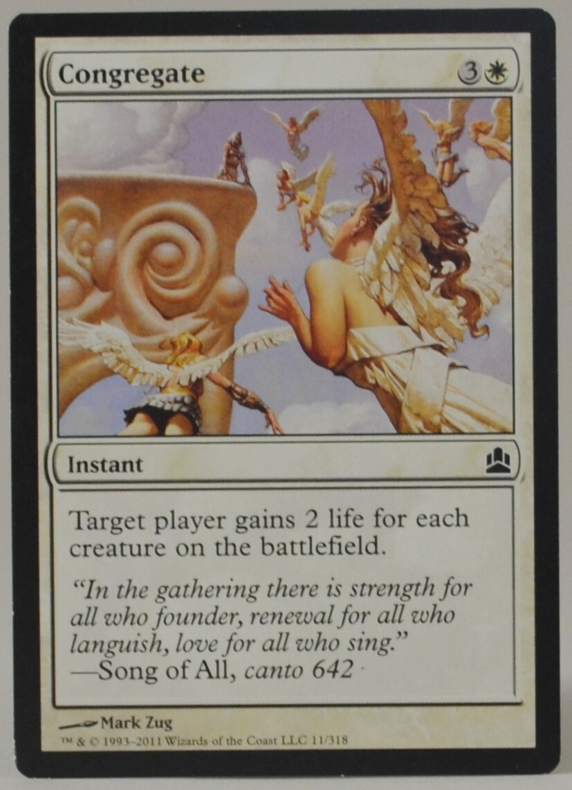 2011 Magic the Gathering #11 Congregate Gaming Card Commander Set