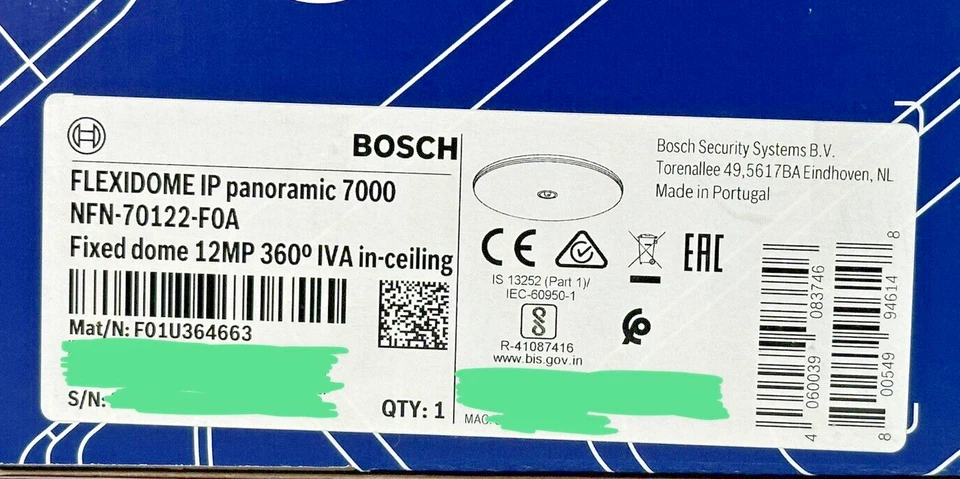 Bosch NFN-70122-F0A IP Fixed Dome 12MP 360º IVA Panoramic Flexidome Camera IC - Image 4 of 4