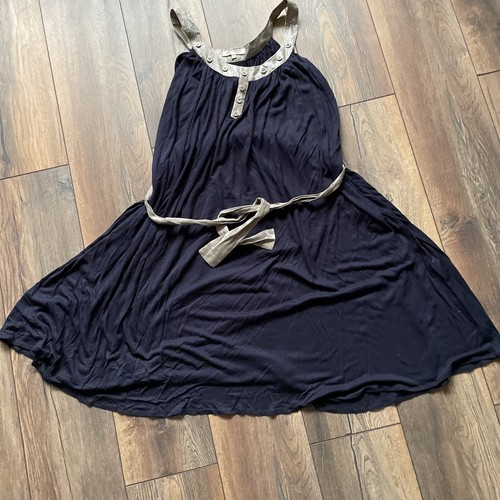 MAJE Vintage navy/gold sundress size 2 - Picture 11 of 20