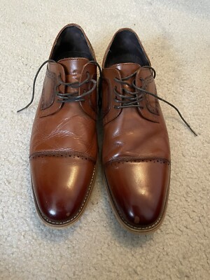 Brown Stacy Adams Men\'s Dress Shoes Size 10.5 Stacy Adams Mens Tan Brown Lace Up Leather Dress or Casual  main image 2