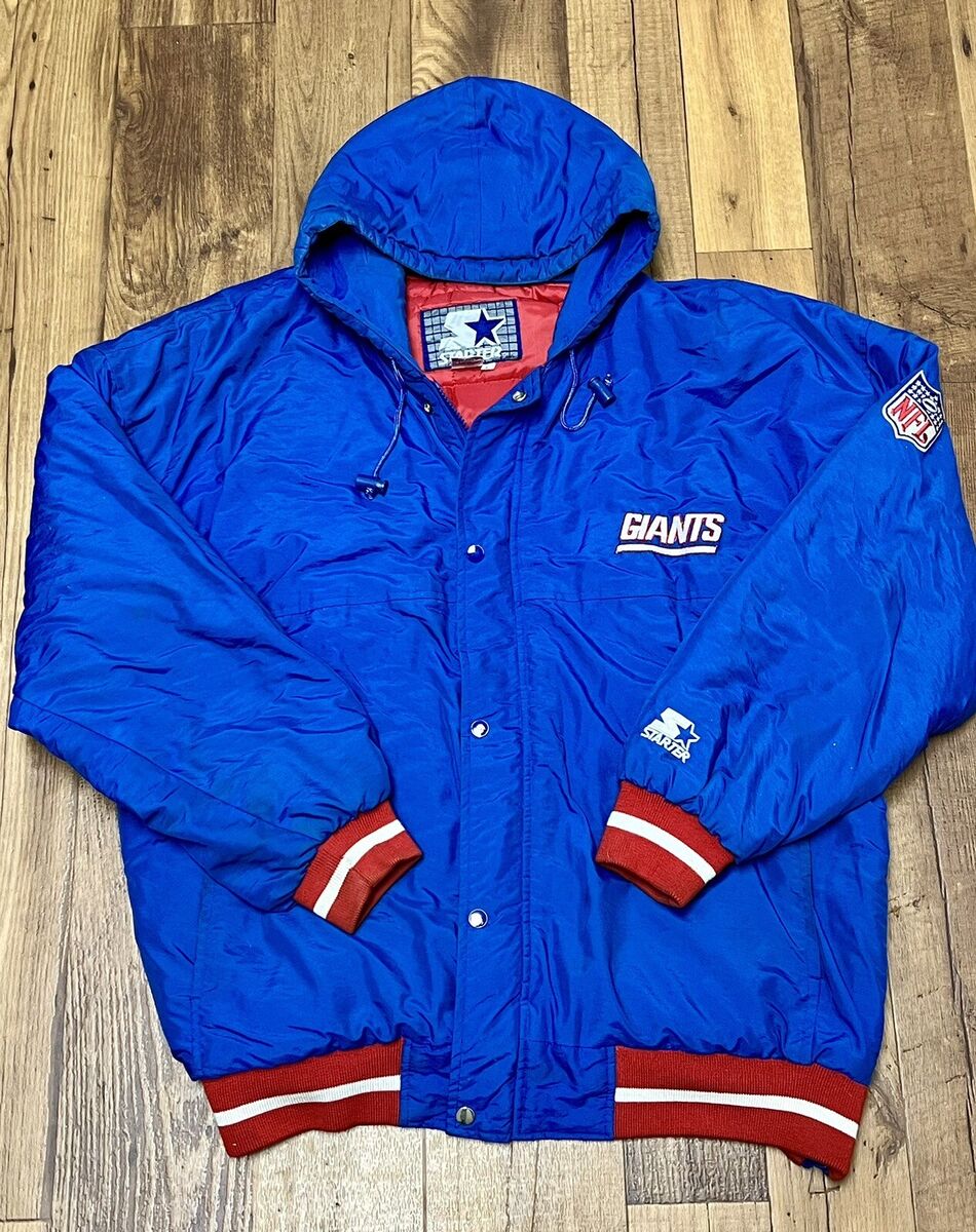 Vintage New York Giants Starter Winter Jacket w/ Side Zipper Vintage New York Giants Starter Winter Jacket w/ Side Zipper