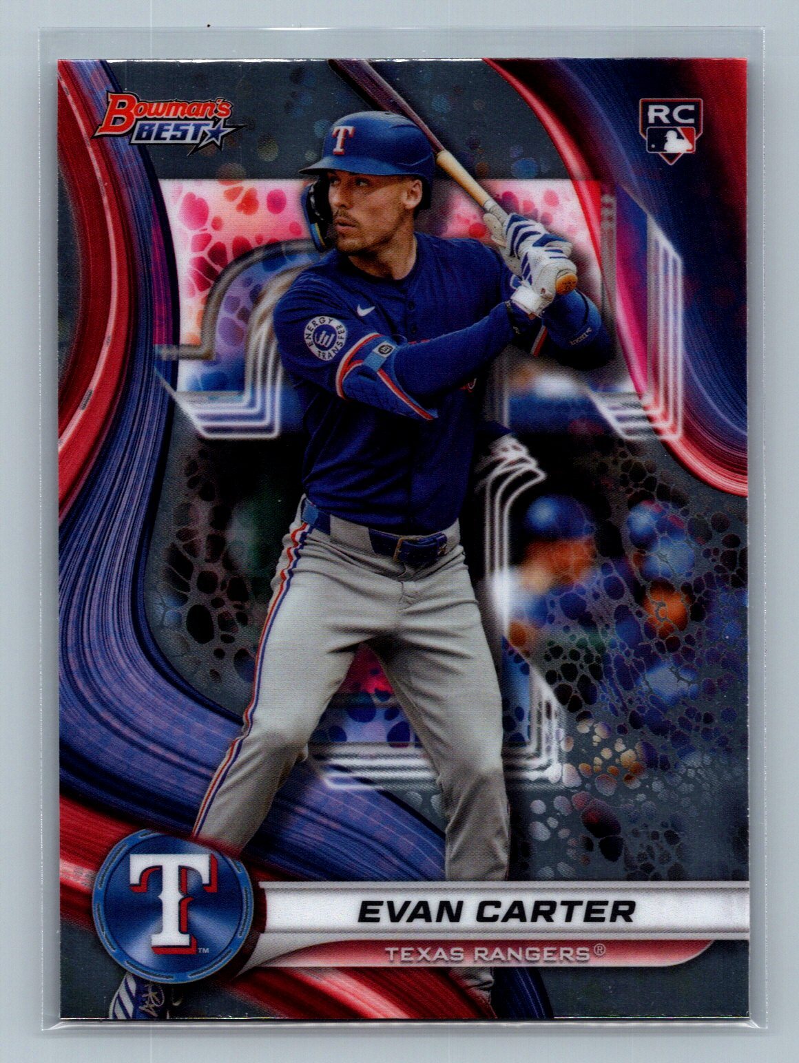 2024 Bowman's Best #66 Evan Carter Texas Rangers