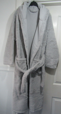 ASOS TOPSHOP DRESSING GOWN LONG HOODED BATH ROBE NIGHT GOWN GREY LARGE NEW  TAGS | eBay UK