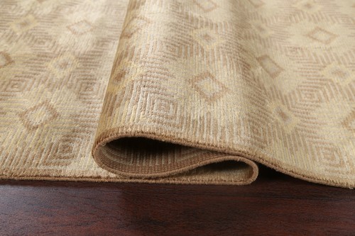 Luxury Nepalese Indian Rug Hand-Knotted Beige 6x9 ft - Picture 10 of 19