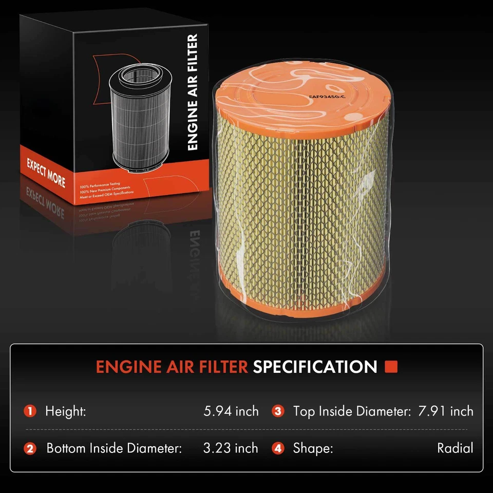 Filtro de aire del motor para Buick Rainier Chevy Trailblazer GMC Envoy Isuzu Saab 9-7x Foto 2 de 4