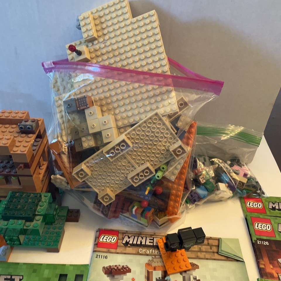 lego-minecraft-sets-lot-incomplete-w-some-minifigs-21125-21124-21126