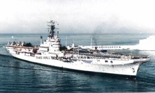 ROYAL NAVY CARRIER HMS ALBION ENTERING GRAND HARBOUR MALTA