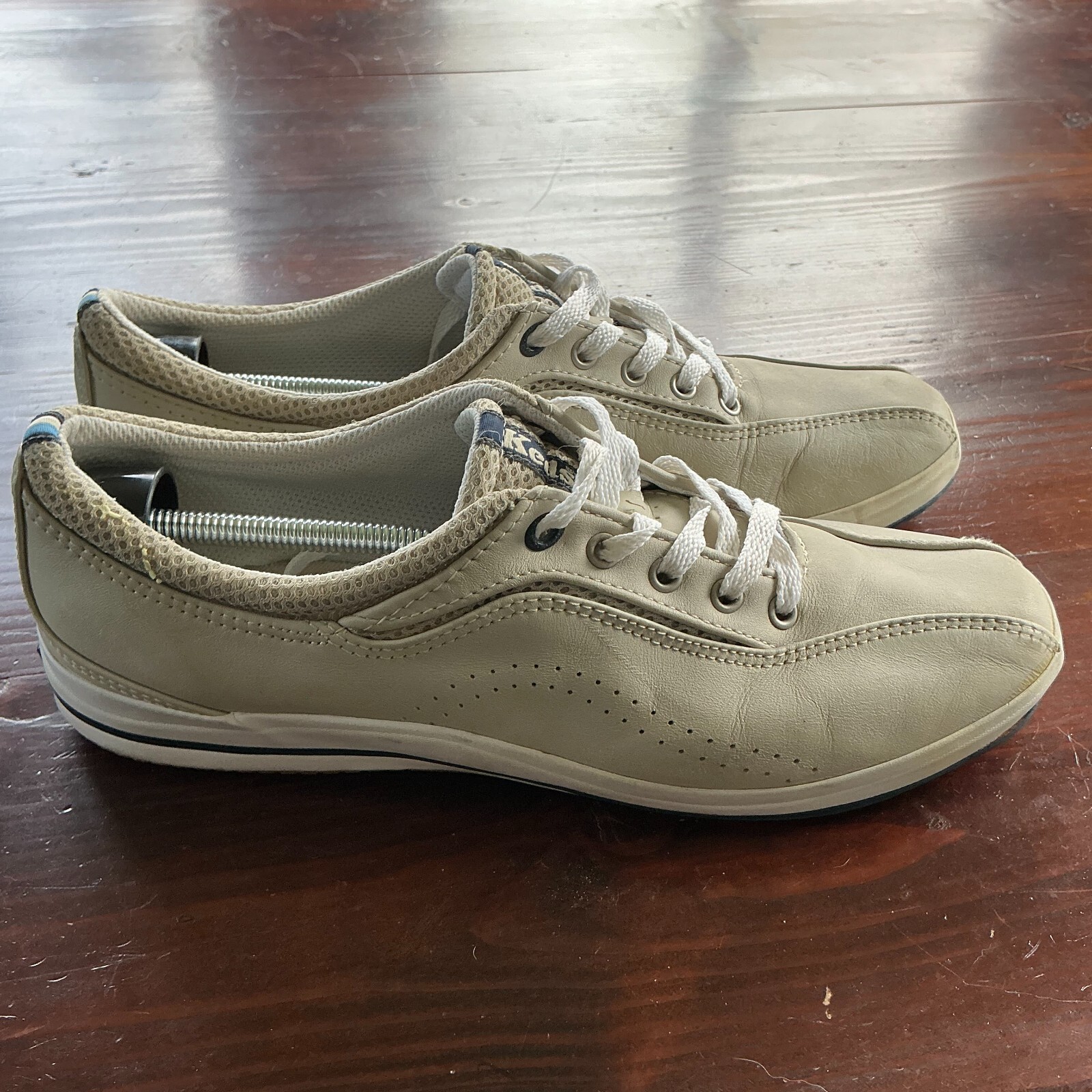 SAOLA Sneakers Keds Spirit Oxford donna 10 beige pelle suola gomma stringate WH 14169M