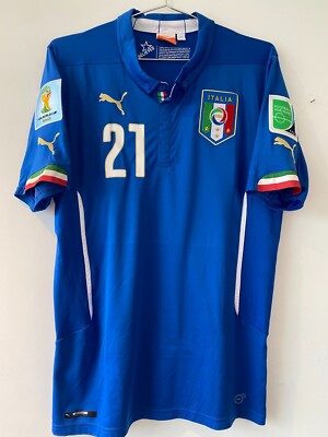PIRLO #21 SHIRT ITALY HOME 2014 FIFA WORLD CUP PUMA [L] FOOTBALL